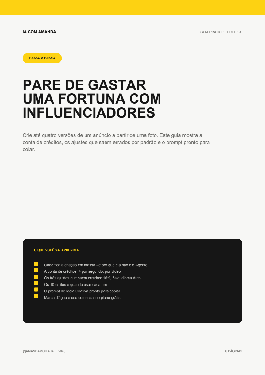 Capa do guia Pare de gastar uma fortuna com influenciadores